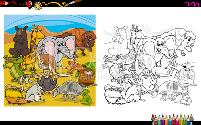 animals group for coloring