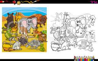 animals group for coloring