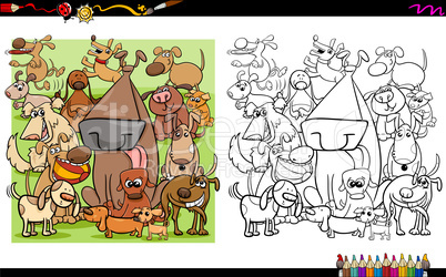 dog characters coloring book