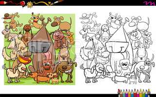 dog characters coloring book