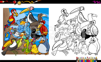 bird characters coloring book