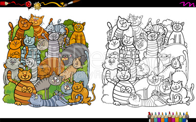 cat characters coloring book