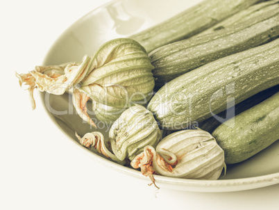 Courgettes zucchini vintage desaturated