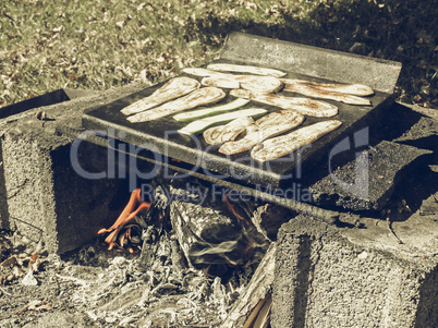 Barbecue picture vintage desaturated