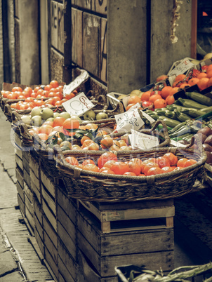 Vegetables vintage desaturated