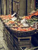 Vegetables vintage desaturated