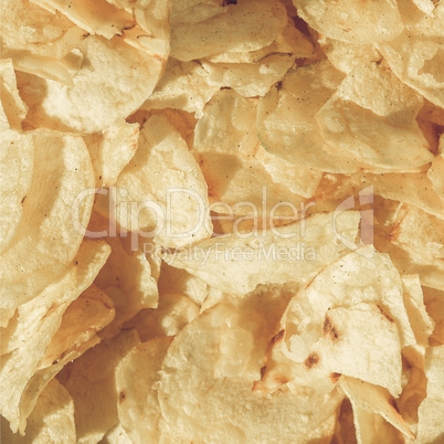 Potato chips crisps vintage desaturated