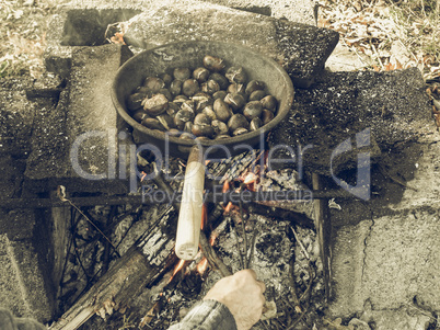 Barbecue picture vintage desaturated