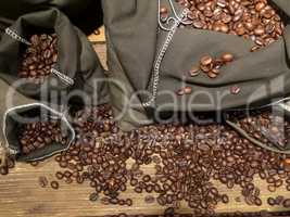 coffee beans on bags