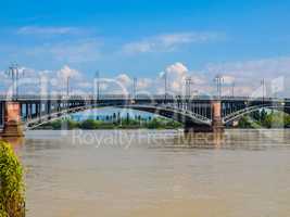 Rhine river in Mainz HDR