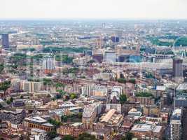 Aerial view of London HDR