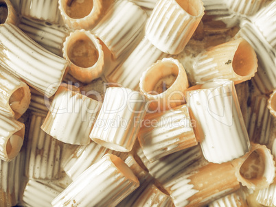 Paccheri pasta vintage desaturated