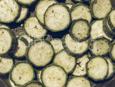 Courgettes zucchini vintage desaturated