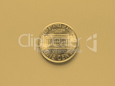 Dollar coin - 1 cent - vintage