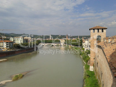 River Adige panorama in Verona