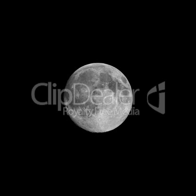 Full moon seen with telescope