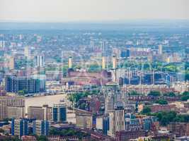 Aerial view of London HDR