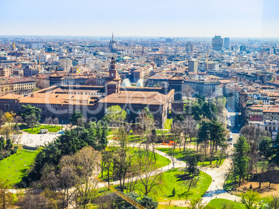 Milan aerial view HDR