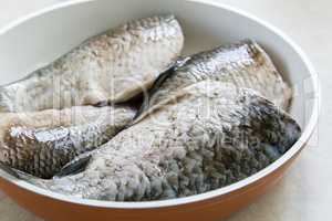 Fish carp in the frying pan.