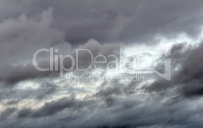 The autumn sky with rain clouds.