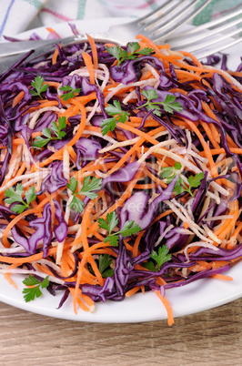 Salad of red cabbage