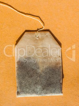 HDR Tea bag on a table