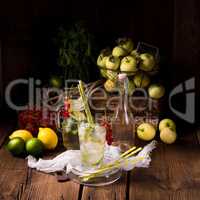 Apple currant soda with lime