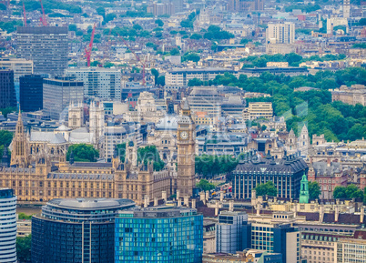 Aerial view of London HDR