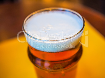 HDR Pint of British ale beer