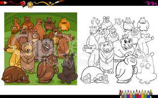 bear characters coloring book