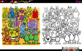 alien characters coloring book