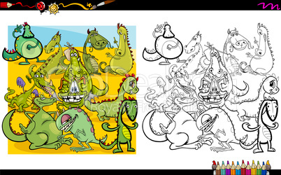 dragon characters coloring book