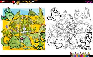 dragon characters coloring book