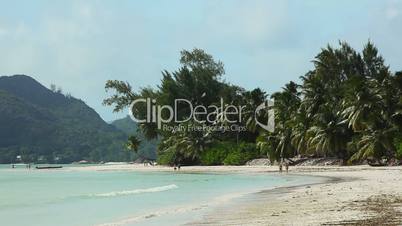 Tropical beach of Anse Volbert, Seychelles