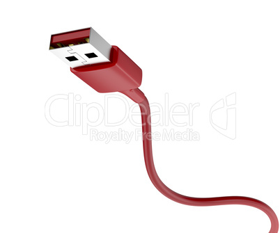 Red usb cable