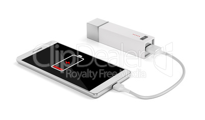 Smartphone charging with external battery