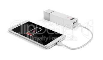Smartphone charging with external battery