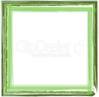 Rahmen quadrat gemalt grün