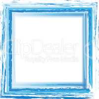 Rahmen quadrat gemalt blau