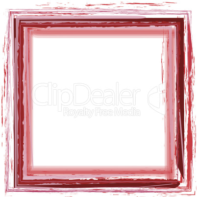 Rahmen quadrat gemalt rot