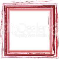 Rahmen quadrat gemalt rot