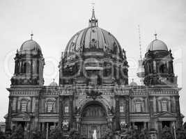 Berliner Dom in Berlin in black and white