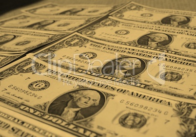 Dollar notes 1 Dollar - vintage Dollar notes 1 Dollar - vintage