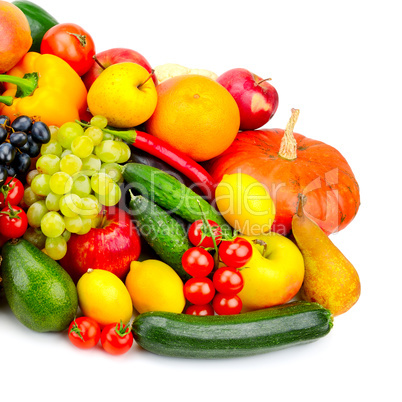 collection fresh fruits and vegetables