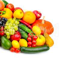 collection fresh fruits and vegetables