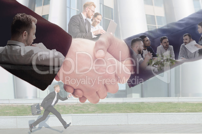 Business handshake concept.