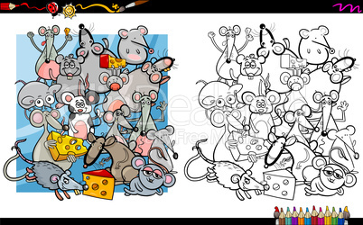 mouse characters coloring book