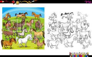 horse characters coloring book