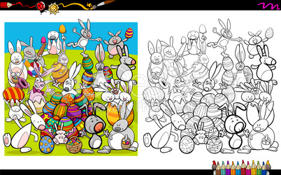 easter characters coloring book