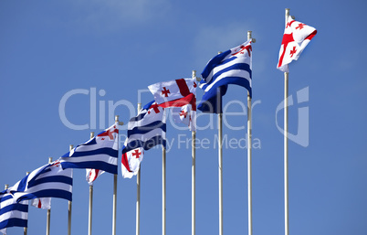 Flags of Georgia and Adjara
